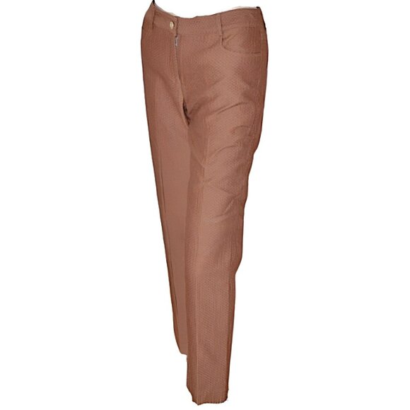 J McLaughlin Copper Rust Orange Brown Slim Toothpick Matchstick Crop Pants 0 XS - Picture 1 of 4